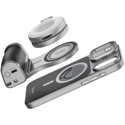 TELESIN Master Grip para iPhone 17 Pro Max con Luz Flash y Funda