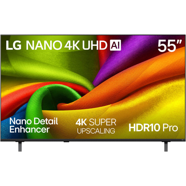 LG NU85 Nano 55" Smart TV LED 4K UHD HDR10 60Hz con Stand y Mando