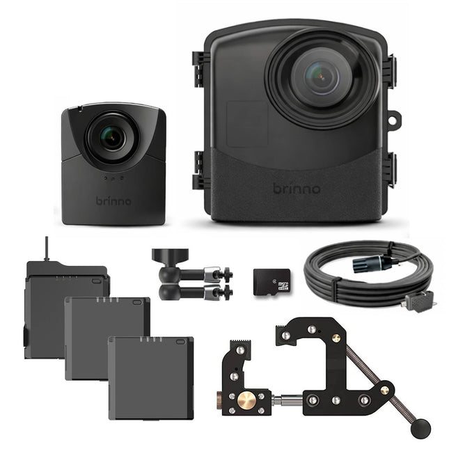 Brinno BCC2PLSAPB Cámara Time-Lapse 1080p con Batería 12600mAh y Kit de Montaje