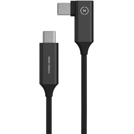 Moment SuperFlex Cable USB-C ángulo recto a recto 9 pulgadas 40 Gb/s 240W