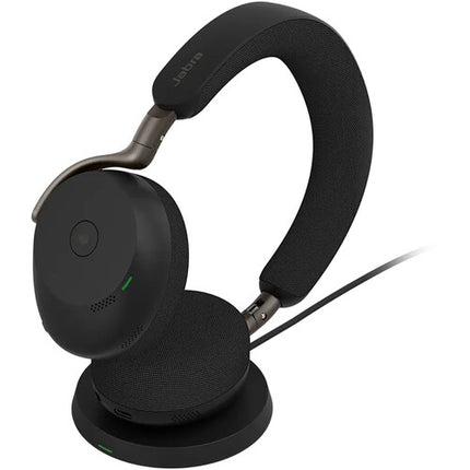 Jabra Evolve3 75 Auriculares Inalámbricos Cancelación de Ruido 22 Horas Conversación con Base para Microsoft Teams