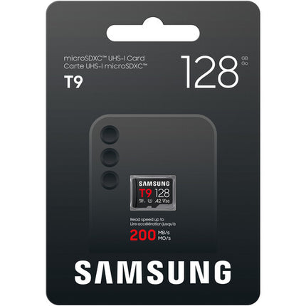Samsung 128GB T9 Tarjeta microSDXC UHS-I 200MBs Lectura 130MBs Escritura