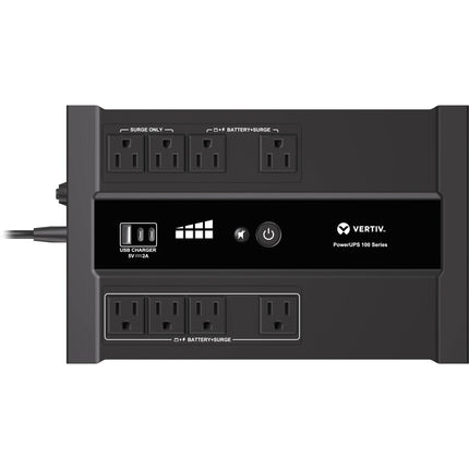 VERTIV Liebert PowerUPS 100 VRLA Serie Standby 900 VA 550W 6 Salidas Respaldo
