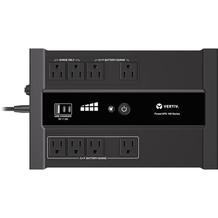 VERTIV Liebert PowerUPS 100 VRLA 700 VA 425W SAI con 6 tomas respaldo baterías