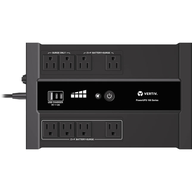VERTIV Liebert PowerUPS 100 VRLA 700 VA 425W SAI con 6 tomas respaldo baterías