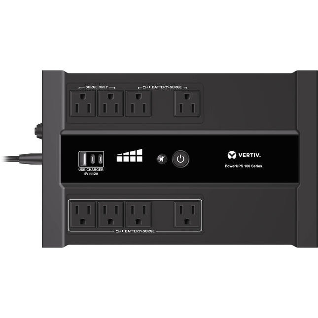 VERTIV Liebert PowerUPS 100 VRLA Serie Standby UPS 1100 VA 670W 6 Salidas Respaldo