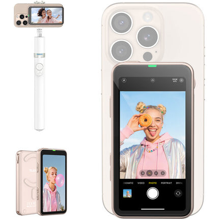 TELESIN Pantalla Magnética para Selfie y Vlogging con Batería de 3 Horas y Zoom Rápido