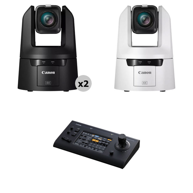 Canon CR-N500 Kit 3 Cámaras 4K PTZ 15x Zoom Controlador RC-IP100