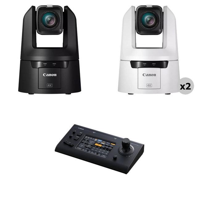 Canon CR-N500 Kit 4K PTZ 3 Cámaras 15x Zoom Controlador RC-IP100