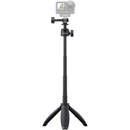 TELESIN Selfie Stick 3.0 con Mini Trípode para Cámaras de Acción 18 cm a 46 cm