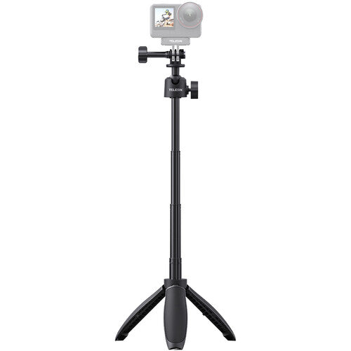 TELESIN Selfie Stick 3.0 con Mini Trípode para Cámaras de Acción 18 cm a 46 cm