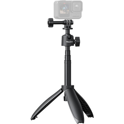 TELESIN Selfie Stick 3.0 con Mini Trípode para Cámaras de Acción 18 cm a 46 cm