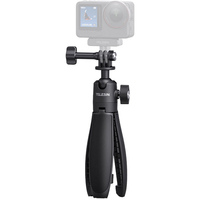 TELESIN Selfie Stick 3.0 con Mini Trípode para Cámaras de Acción 18 cm a 46 cm