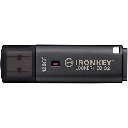 Kingston 128GB IronKey Locker+ 50 G2 Memoria USB 3.2 Gen 1 145 MBs lectura 115 MBs escritura