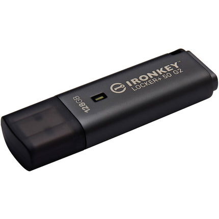 Kingston 128GB IronKey Locker+ 50 G2 Memoria USB 3.2 Gen 1 145 MBs lectura 115 MBs escritura