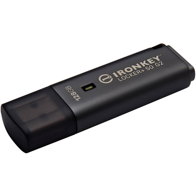 Kingston 128GB IronKey Locker+ 50 G2 Memoria USB 3.2 Gen 1 145 MBs lectura 115 MBs escritura