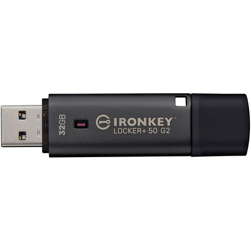 Kingston 32GB IronKey Locker+ 50 G2 Memoria USB 3.2 Gen 1 145MB/s lectura 115MB/s escritura