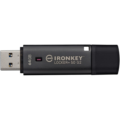 Kingston 64GB IronKey Locker+ 50 G2 Unidad Flash USB 3.2 Gen 1 145 MB/s Lectura 115 MB/s Escritura