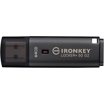 Kingston 64GB IronKey Locker+ 50 G2 Unidad Flash USB 3.2 Gen 1 145 MB/s Lectura 115 MB/s Escritura