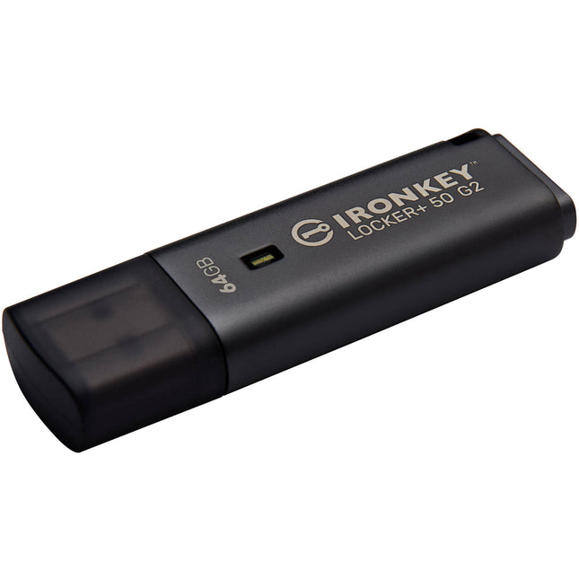 Kingston 64GB IronKey Locker+ 50 G2 Unidad Flash USB 3.2 Gen 1 145 MB/s Lectura 115 MB/s Escritura