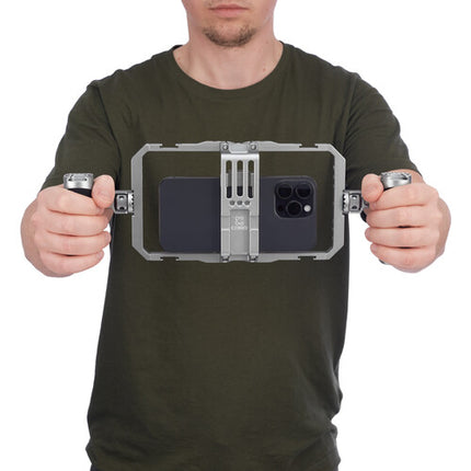 Coiro Tecno Smartphone Video Rig para móviles de 2.5 a 3.6 pulgadas con correa de hombro ajustable