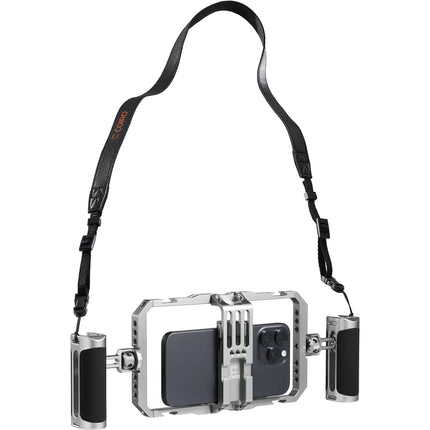 Coiro Tecno Smartphone Video Rig para móviles de 2.5 a 3.6 pulgadas con correa de hombro ajustable