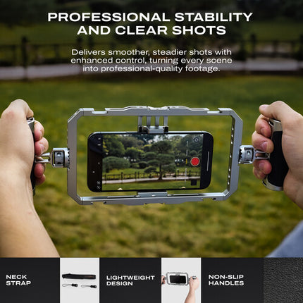 Coiro Tecno Smartphone Video Rig para móviles de 2.5 a 3.6 pulgadas con correa de hombro ajustable