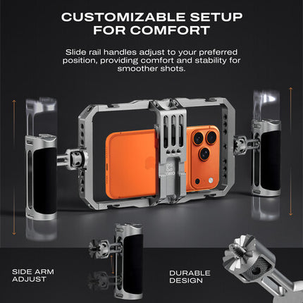Coiro Tecno Smartphone Video Rig para móviles de 2.5 a 3.6 pulgadas con correa de hombro ajustable
