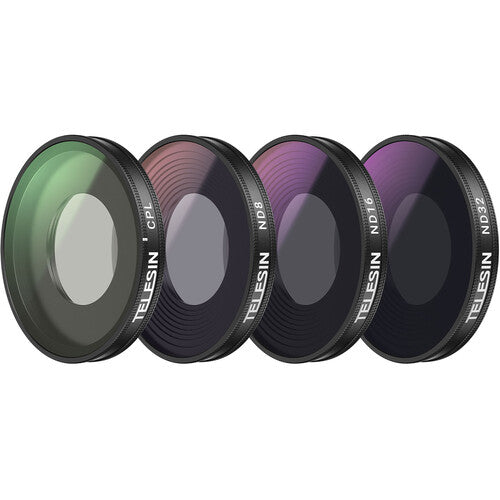 TELESIN Kit de 4 Filtros CPL ND8 ND16 ND32 para Insta360 GO Ultra con Estuche
