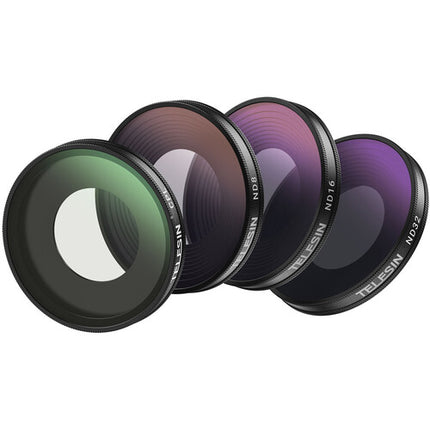 TELESIN Kit de 4 Filtros CPL ND8 ND16 ND32 para Insta360 GO Ultra con Estuche