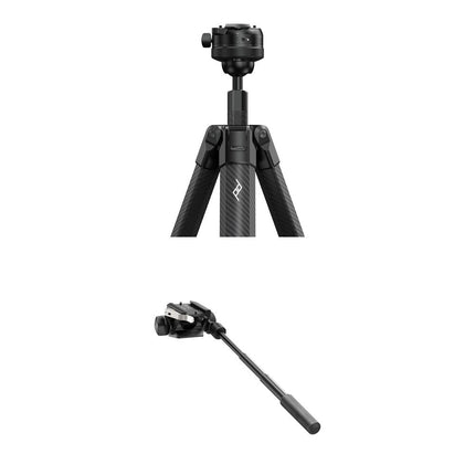Peak Design Pro Lite trípode de fibra de carbono con cabezal esférico y adaptador Tilt Mod 64 pulgadas y capacidad 16 kg negro