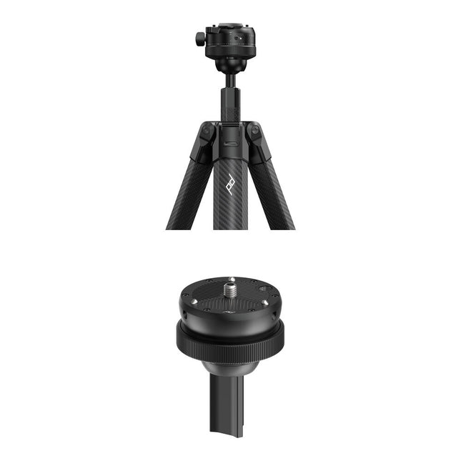 Peak Design Pro Tall Tripié de Fibra de Carbono 77 Pulgadas Capacidad 40 lb con Cabeza de Bola y Base Niveladora Pro Negra