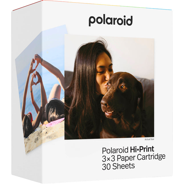 Polaroid Hi-Print Papel Fotográfico 3x3 Pulgadas 30 Hojas para Impresora de Bolsillo