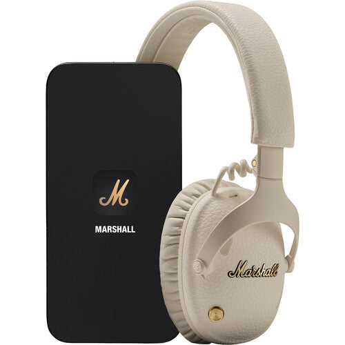 Marshall Monitor III A.N.C Auriculares Inalámbricos Over-Ear Cancelación Ruido 70 Horas Cream