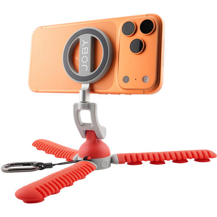 JOBY PZ01 Podzilla Trípode con Ventosa y Montura MagSafe Rojo Compacto y Ligero