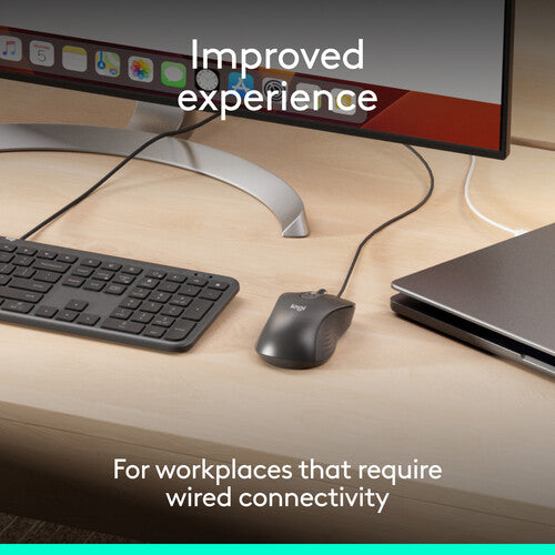Logitech Signature M520 L Ratón con cable USB-C 4000 dpi 4 botones programables