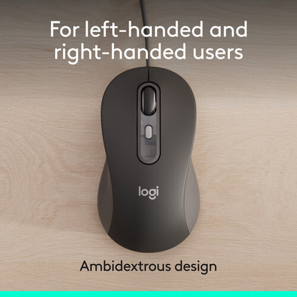 Logitech Signature M520 L Ratón con cable USB-C 4000 dpi 4 botones programables