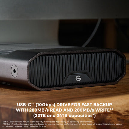 G-DRIVE 24TB Disco Duro Externo USB 3.2 Gen 2 7200 rpm 280 MB/s