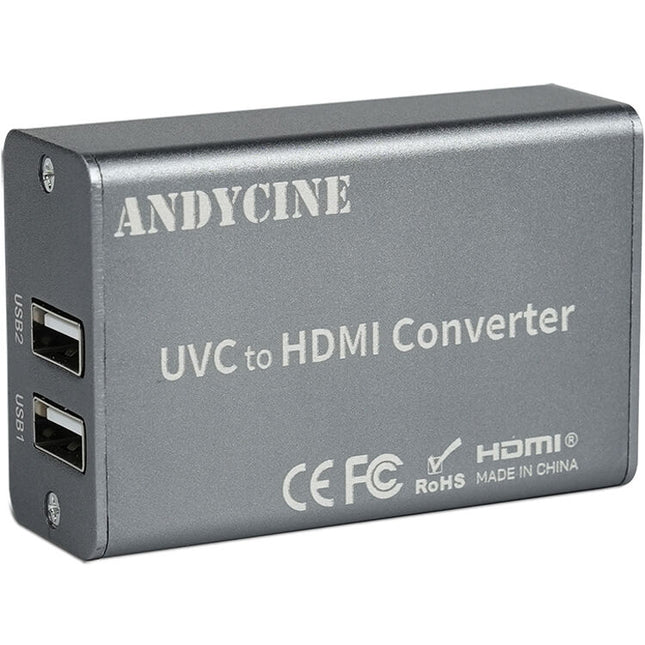 ANDYCINE Convertidor USB-A UVC a HDMI 4K30 con doble entrada USB-A