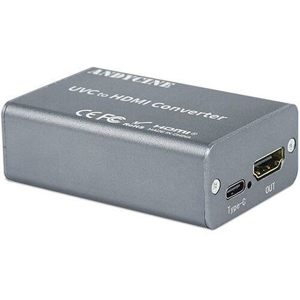 ANDYCINE Convertidor USB-A UVC a HDMI 4K30 con doble entrada USB-A