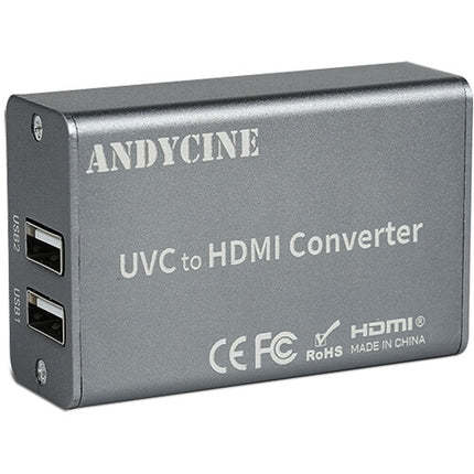 ANDYCINE Convertidor USB-A UVC a HDMI 4K30 con doble entrada USB-A