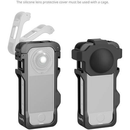 SmallRig Cage para Cámara Insta360 X4 Air con Montura Cold Shoe y Protector de Lente