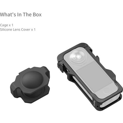 SmallRig Cage para Cámara Insta360 X4 Air con Montura Cold Shoe y Protector de Lente