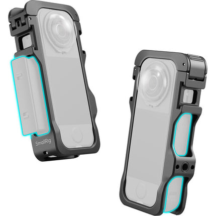 SmallRig Cage para Cámara Insta360 X4 Air con Montura Cold Shoe y Protector de Lente