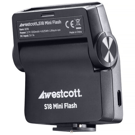 Westcott S18 Mini Flash flash portátil 1250mAh batería recargable y 5 geles de color