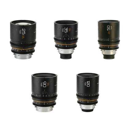 Dulens APO Close-Focus Triassic Prime Kit de lentes 25 35 50 90 120mm T2.8