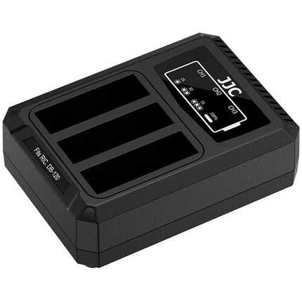 JJC Cargador Múltiple para Baterías Ricoh DB-120 Carga Triple USB-C