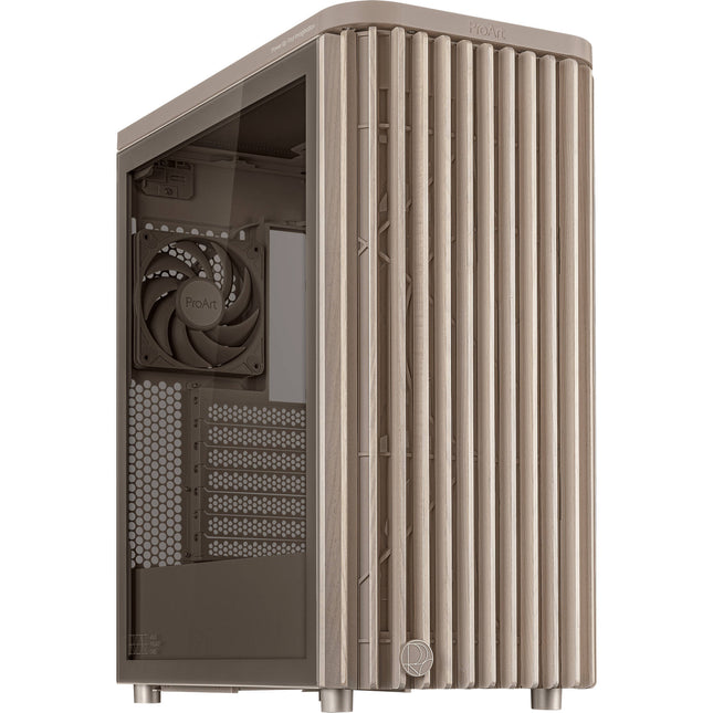 ASUS ProArt PA401 Wood Edition Caja Mid-Tower con Panel Templado 7 Ranuras 2 x 160mm Ventiladores