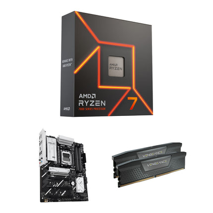 AMD Ryzen 7 7700X con Placa ASUS B650E MAX WIFI y RAM Corsair 16GB DDR5 6000 MHz