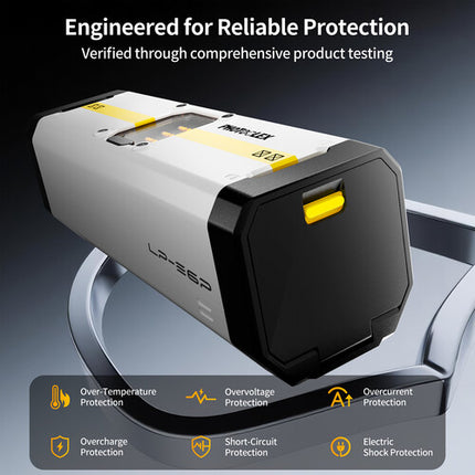 PHOTOOLEX BB4 Cargador de 4 Ranuras para Baterías Canon LP-E6P con Pantalla LED y Entrada USB-C